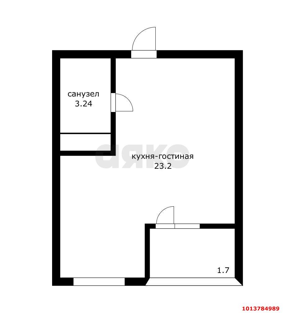 Фото №8: 1-комнатная квартира 26 м² - Краснодар, Славянский, ул. Заполярная, 39лит10