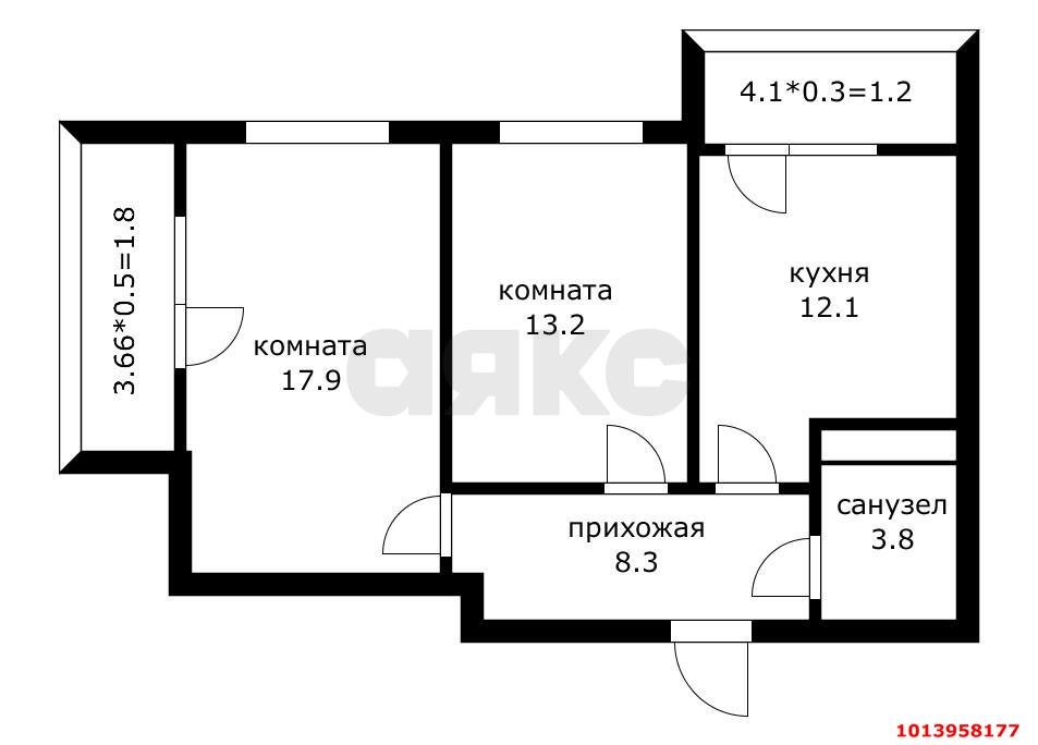 Фото №14: 2-комнатная квартира 61 м² - Краснодар, Молодёжный, ул. Дубравная, 1