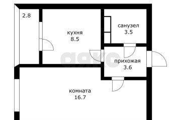 Фото №3: 1-комнатная квартира 32 м² - Краснодар, мкр. жилой комплекс Самолёт-2, ул. Западный Обход, 57к2