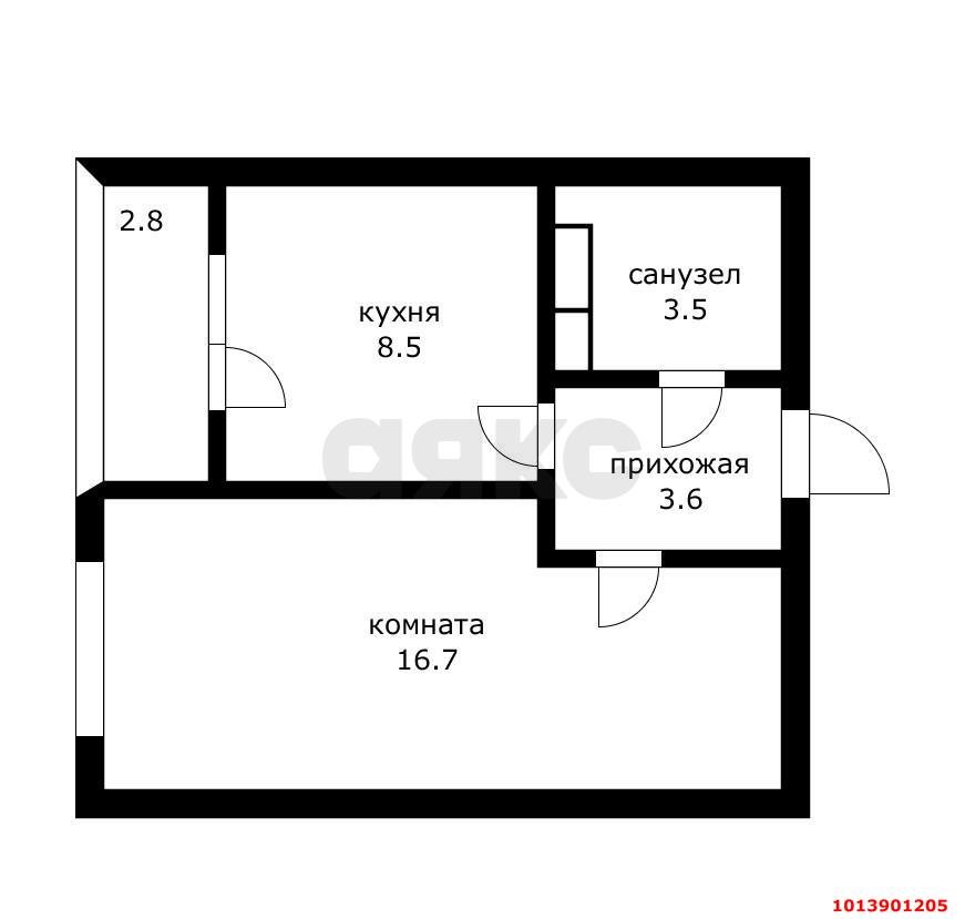 Фото №3: 1-комнатная квартира 32 м² - Краснодар, жилой комплекс Самолёт-2, ул. Западный Обход, 57к2