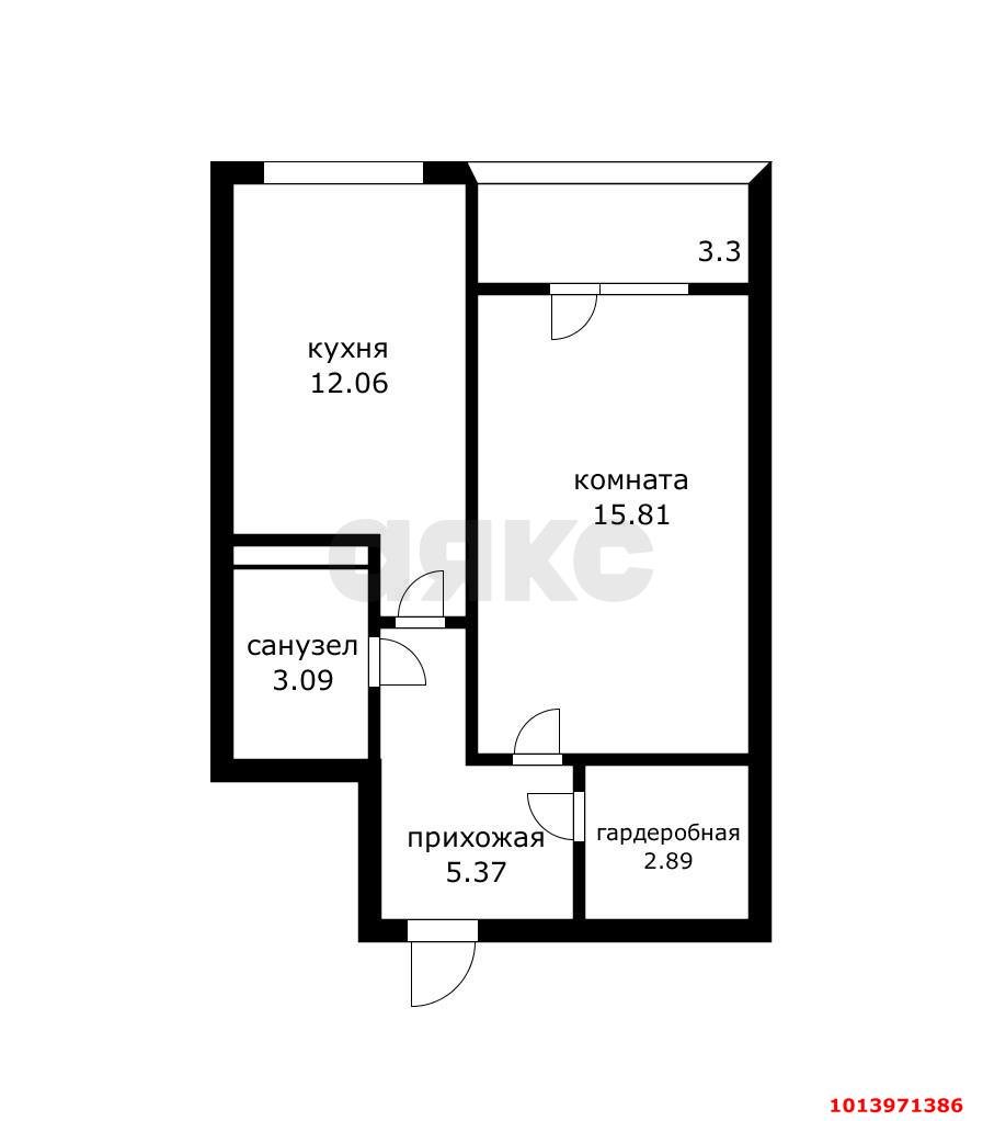 Фото №16: 1-комнатная квартира 43 м² - Краснодар, жилой комплекс Цветы, ул. Круговая, 4Вк4