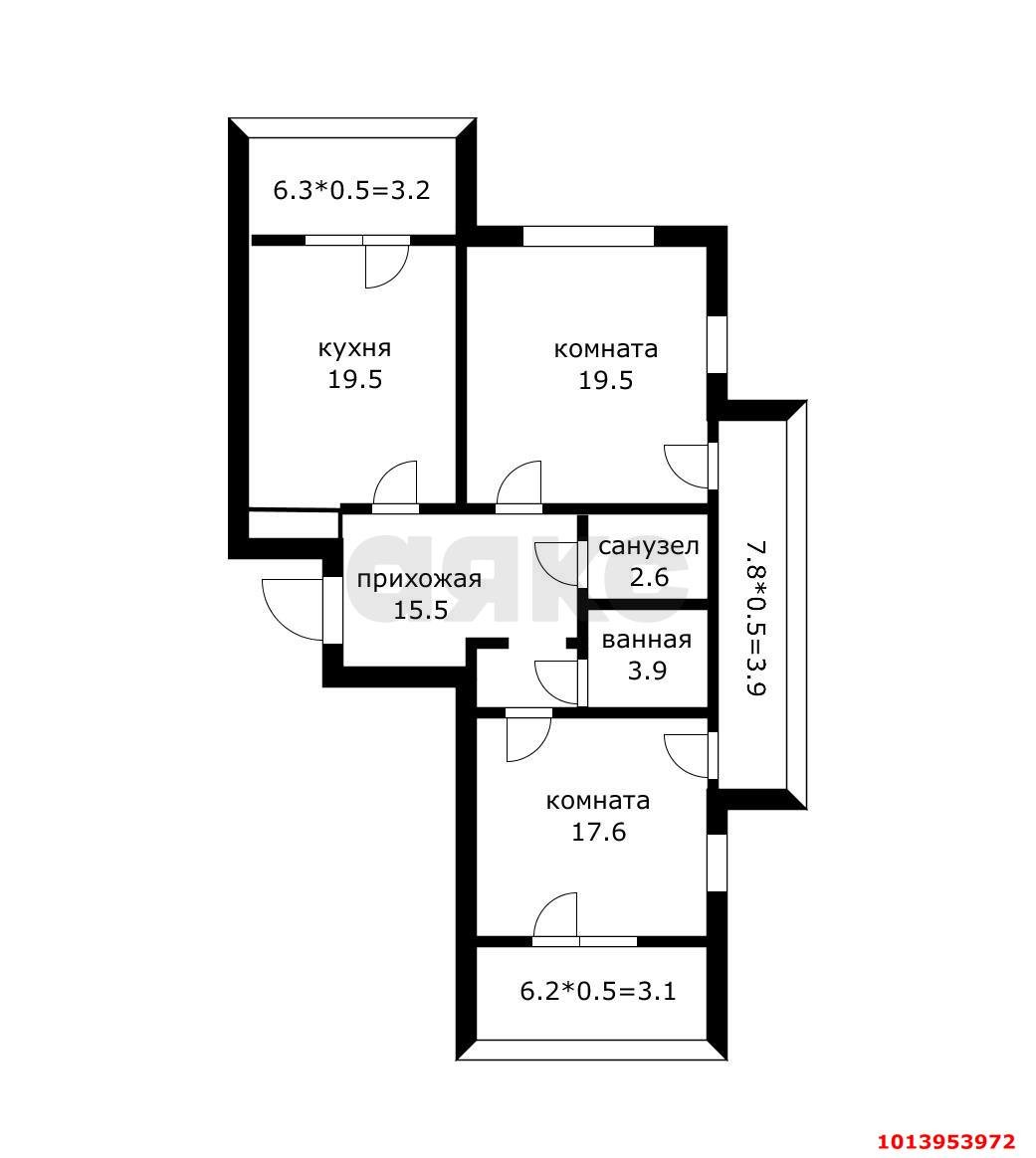 Фото №30: 2-комнатная квартира 86 м² - Краснодар, жилой комплекс Тургенев, ул. Дальняя, 8к1