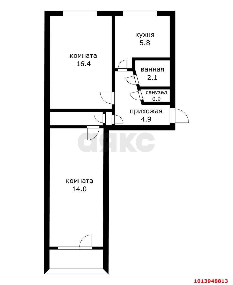 Фото №16: 2-комнатная квартира 44 м² - Краснодар, Центральный, ул. Базовская, 156А