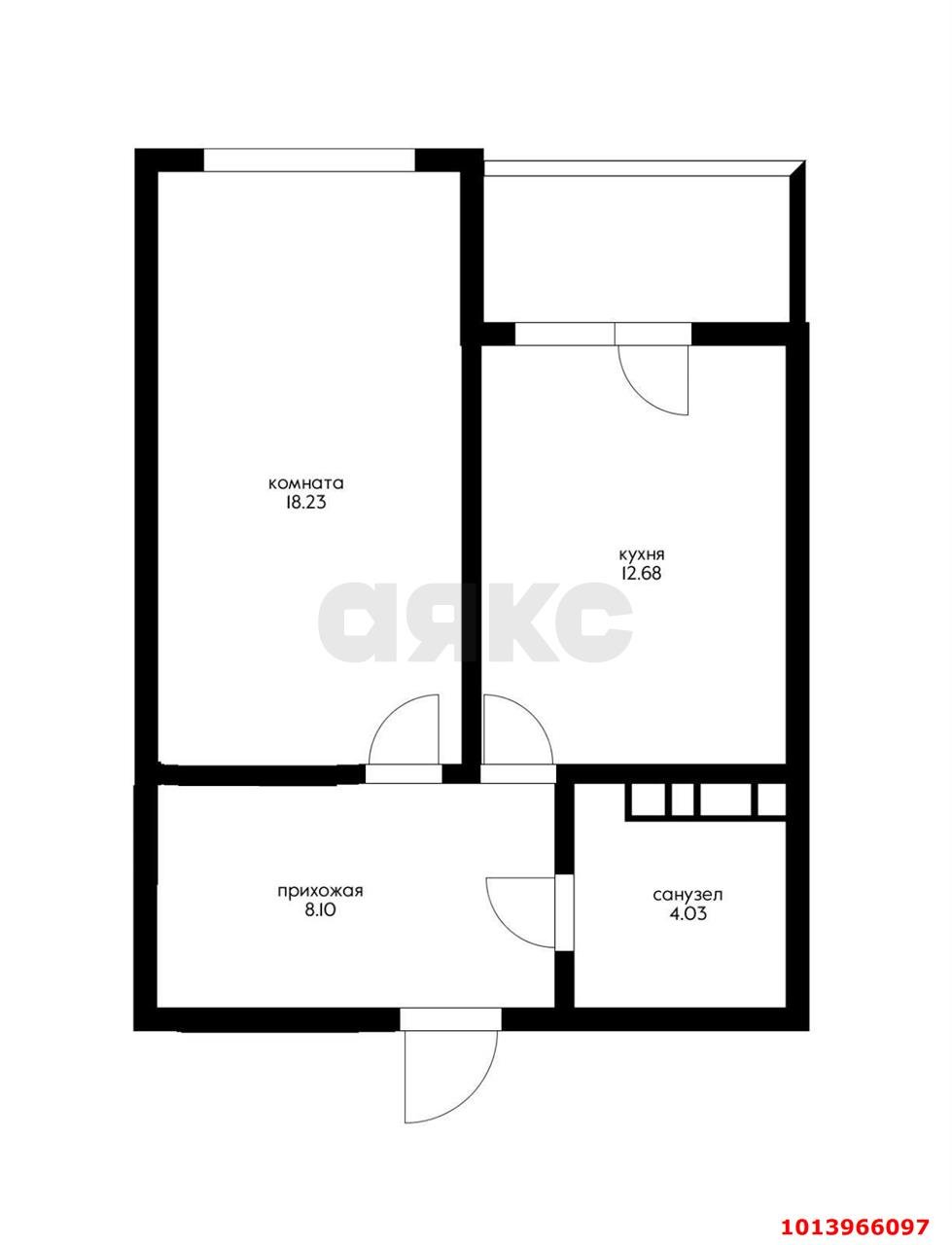 Фото №8: 1-комнатная квартира 48 м² - Краснодар, жилой комплекс Черёмушки, ул. Кубанская, 47