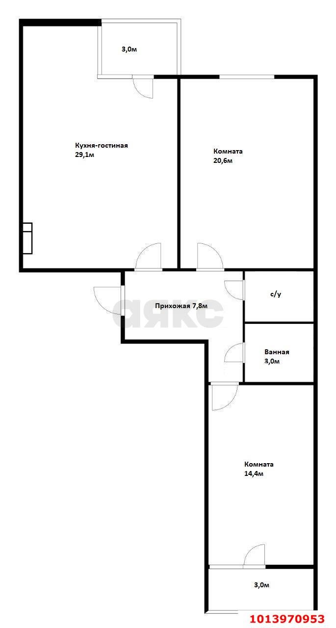 Фото №13: 3-комнатная квартира 83 м² - Краснодар, Молодёжный, ул. Дубравная, 1