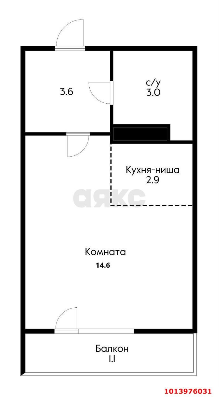 Фото №4: Студия 25 м² - Краснодар, жилой комплекс Дыхание, ул. Лётчика Позднякова, 2к13