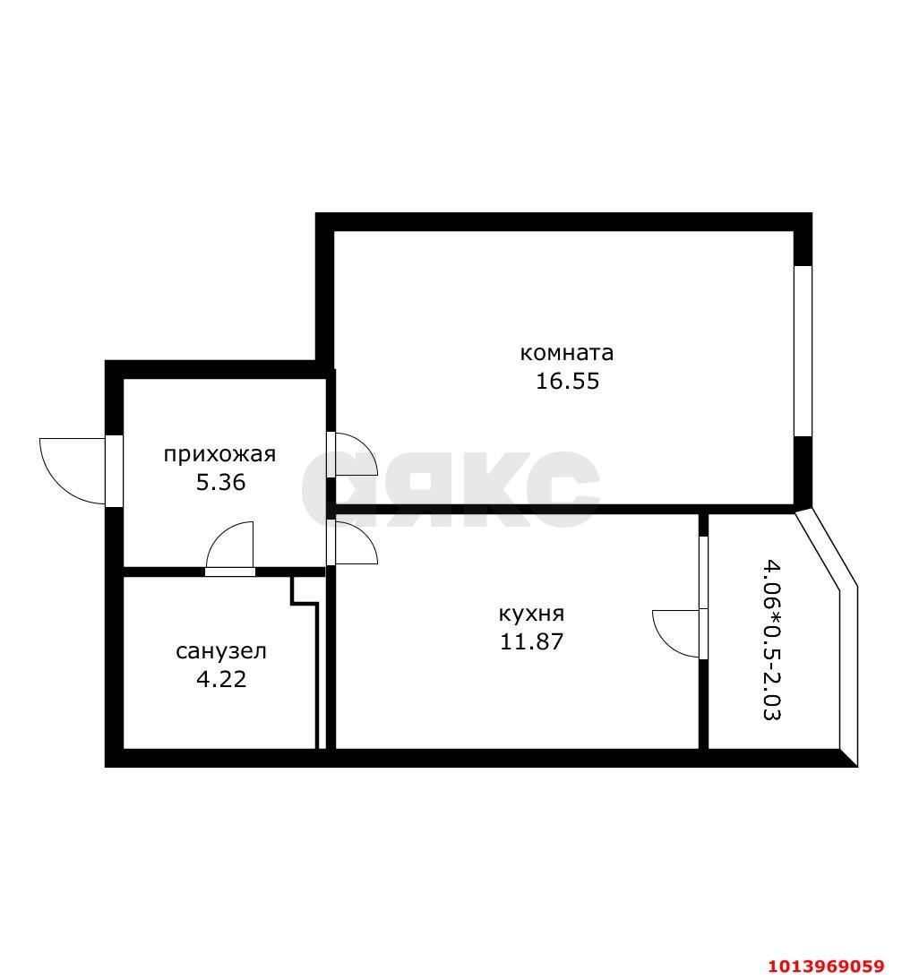 Фото №12: 1-комнатная квартира 40 м² - Краснодар, 1-й квартал, ул. Домбайская, 57