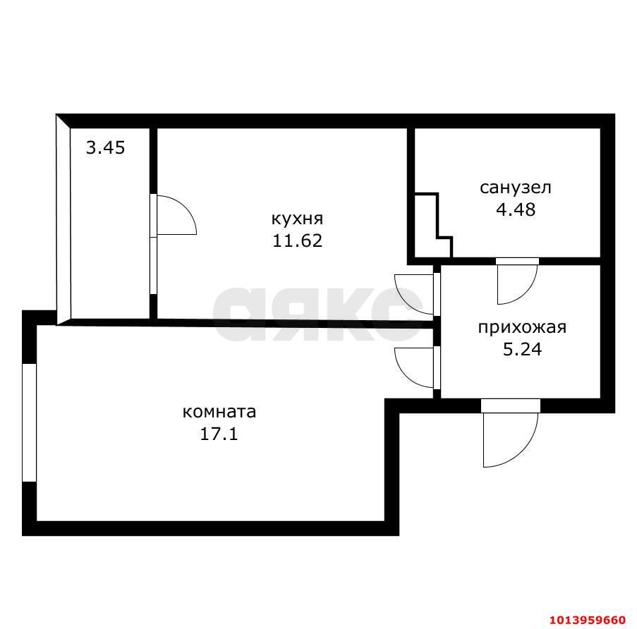 Фото №2: 1-комнатная квартира 38 м² - Краснодар, Достояние, 