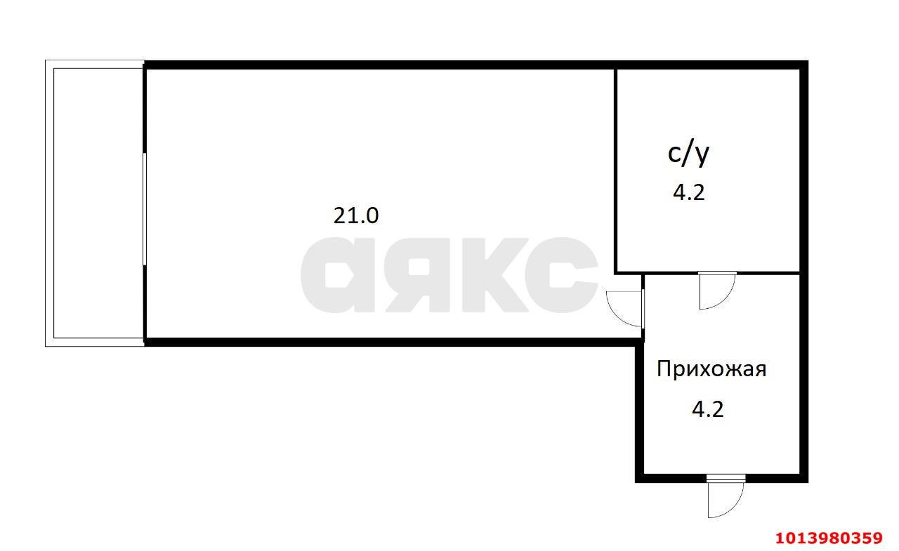 Фото №7: Студия 33 м² - Краснодар, Гидростроителей, ул. Невкипелого, 24/2к1