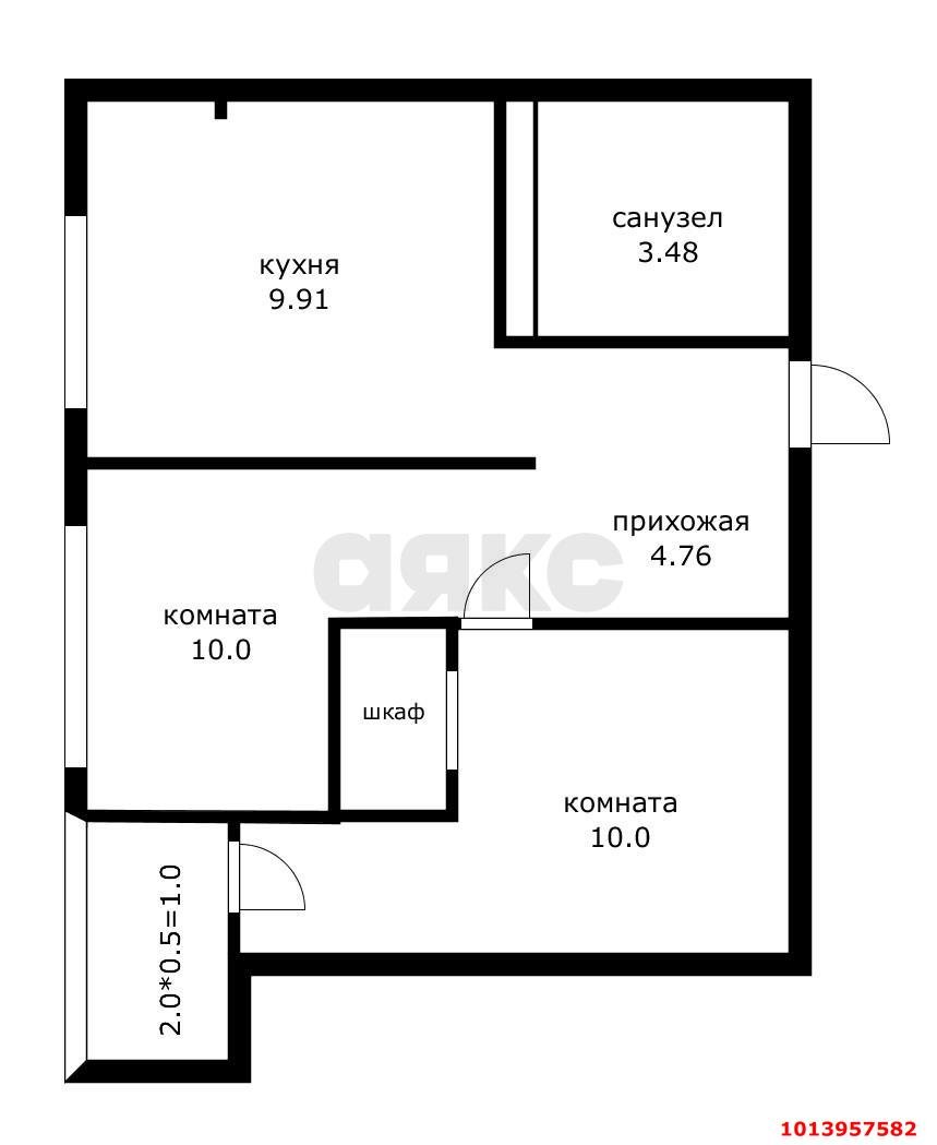 Фото №4: 2-комнатная квартира 41 м² - Краснодар, жилой комплекс Европа-Сити, ул. Венецианская, 10