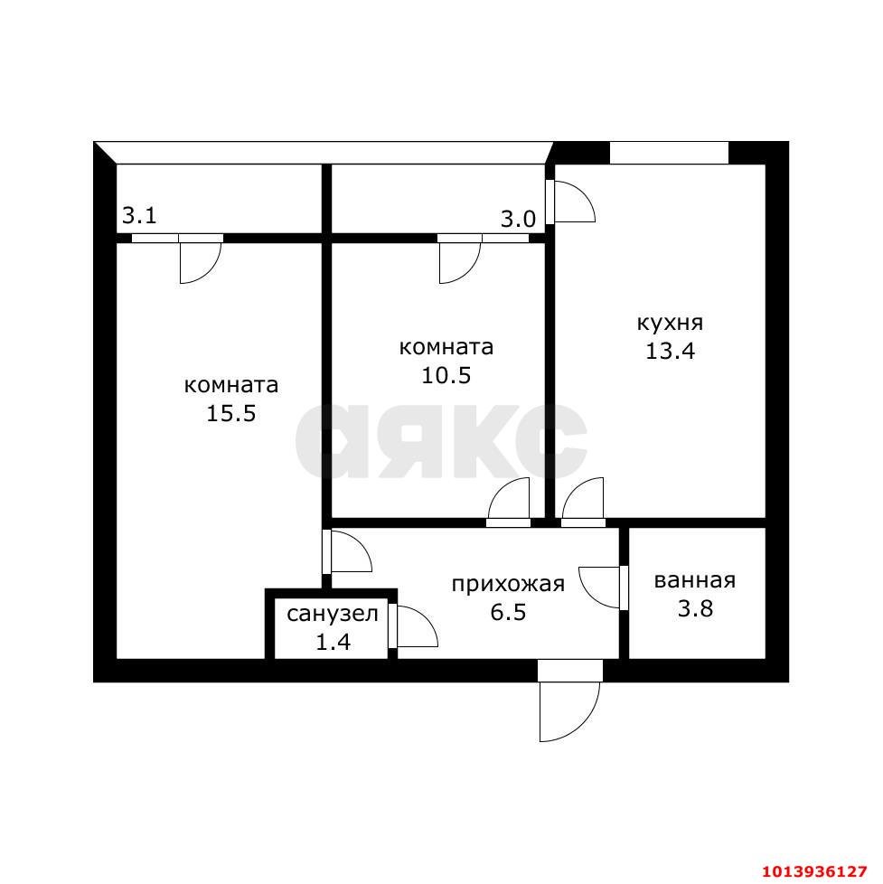 Фото №16: 2-комнатная квартира 53 м² - Краснодар, жилой комплекс Самолёт, ул. Западный Обход, 39/2к1