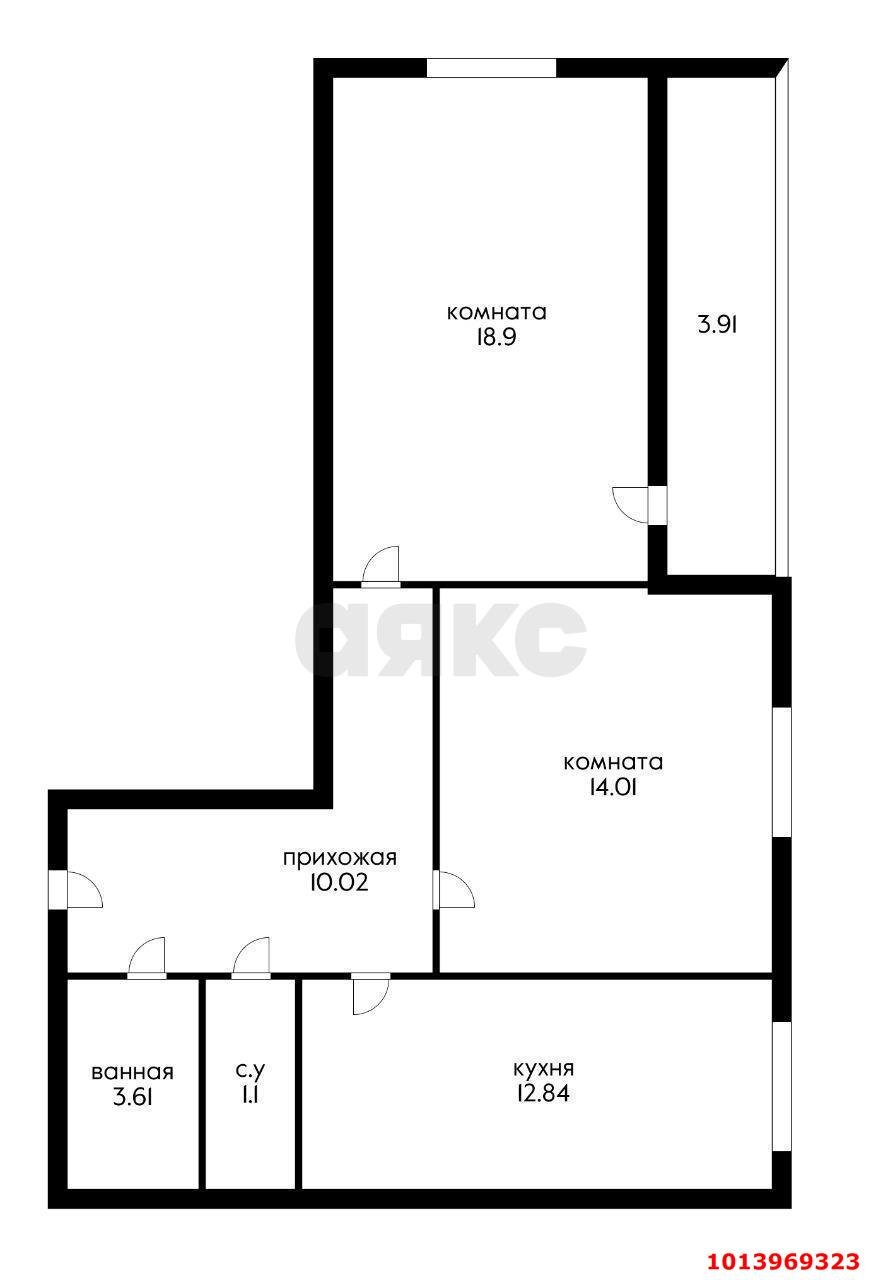 Фото №4: 2-комнатная квартира 59 м² - Краснодар, жилой комплекс Жемчужина, ул. имени Ф.И. Шаляпина, 30/1