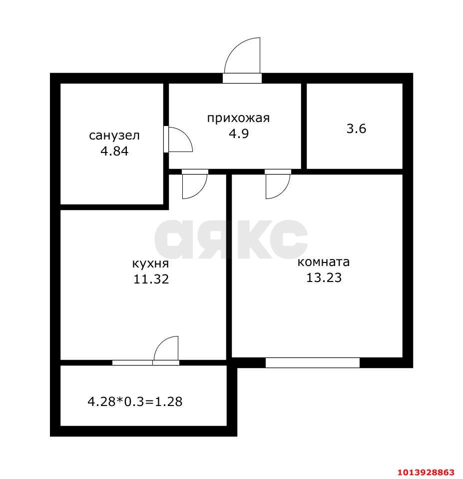 Фото №2: 1-комнатная квартира 41 м² - Краснодар, Камвольно-суконный Комбинат, ул. Магистральная, 11