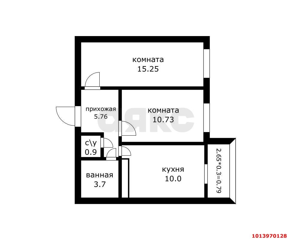 Фото №8: 2-комнатная квартира 50 м² - Краснодар, Камвольно-суконный Комбинат, ул. Магистральная, 11