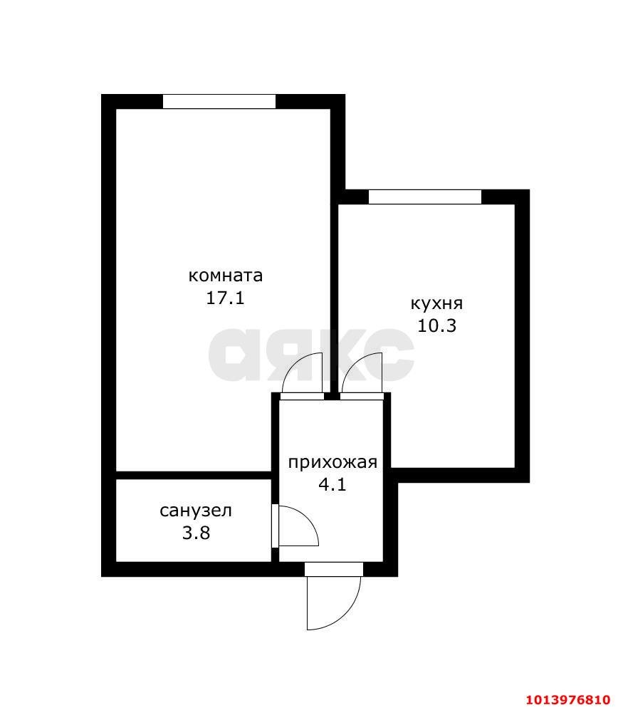 Фото №11: 1-комнатная квартира 35 м² - Российский, жилой комплекс Луч, ул. Куликова Поля, 35