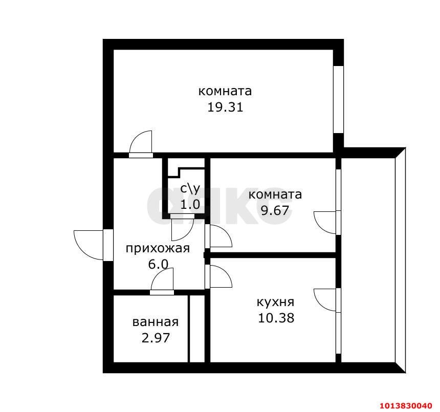 Фото №2: 2-комнатная квартира 55 м² - Краснодар, Камвольно-суконный Комбинат, ул. Магистральная, 11