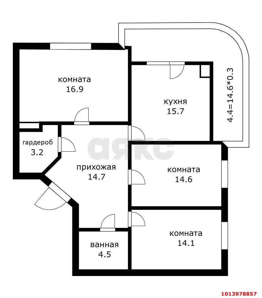 Фото №18: 3-комнатная квартира 99 м² - Краснодар, Панорама, ул. Восточно-Кругликовская, 28/3