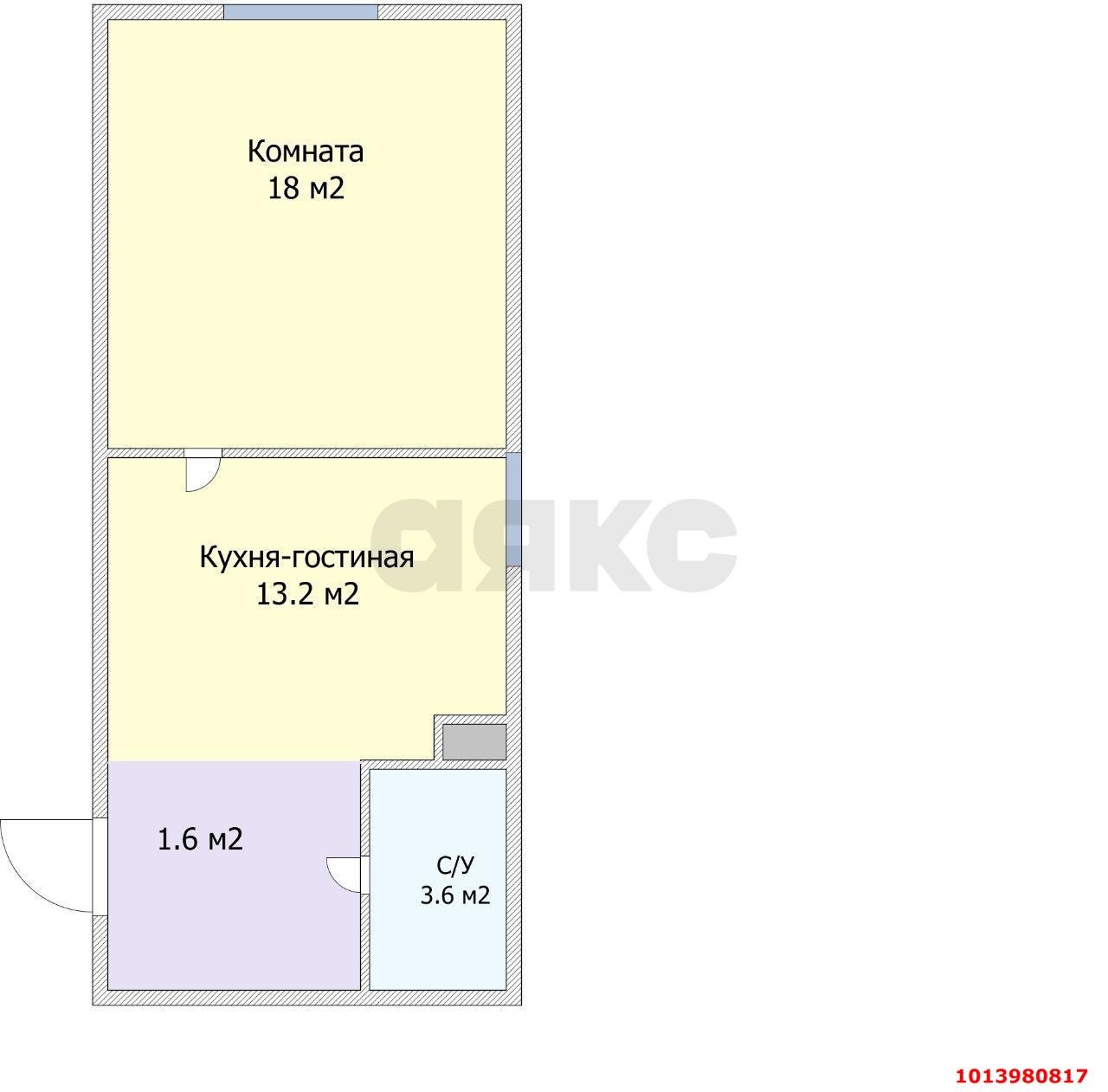 Фото №7: 1-комнатная квартира 34 м² - Российский, Прикубанский внутригородской округ, ул. Бигдая, 19