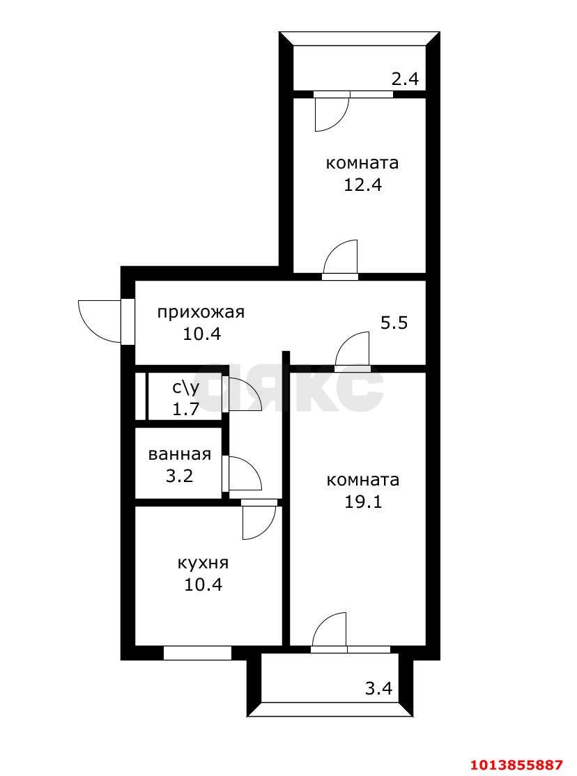 Фото №5: 2-комнатная квартира 68 м² - Краснодар, жилой комплекс Дом у Озера, 