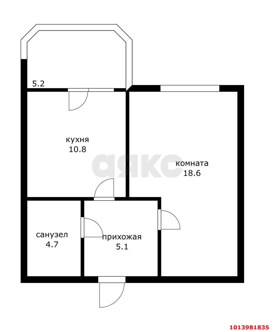 Фото №10: 1-комнатная квартира 42 м² - Краснодар, Светлоград, ул. Красных Партизан, 1/4к8