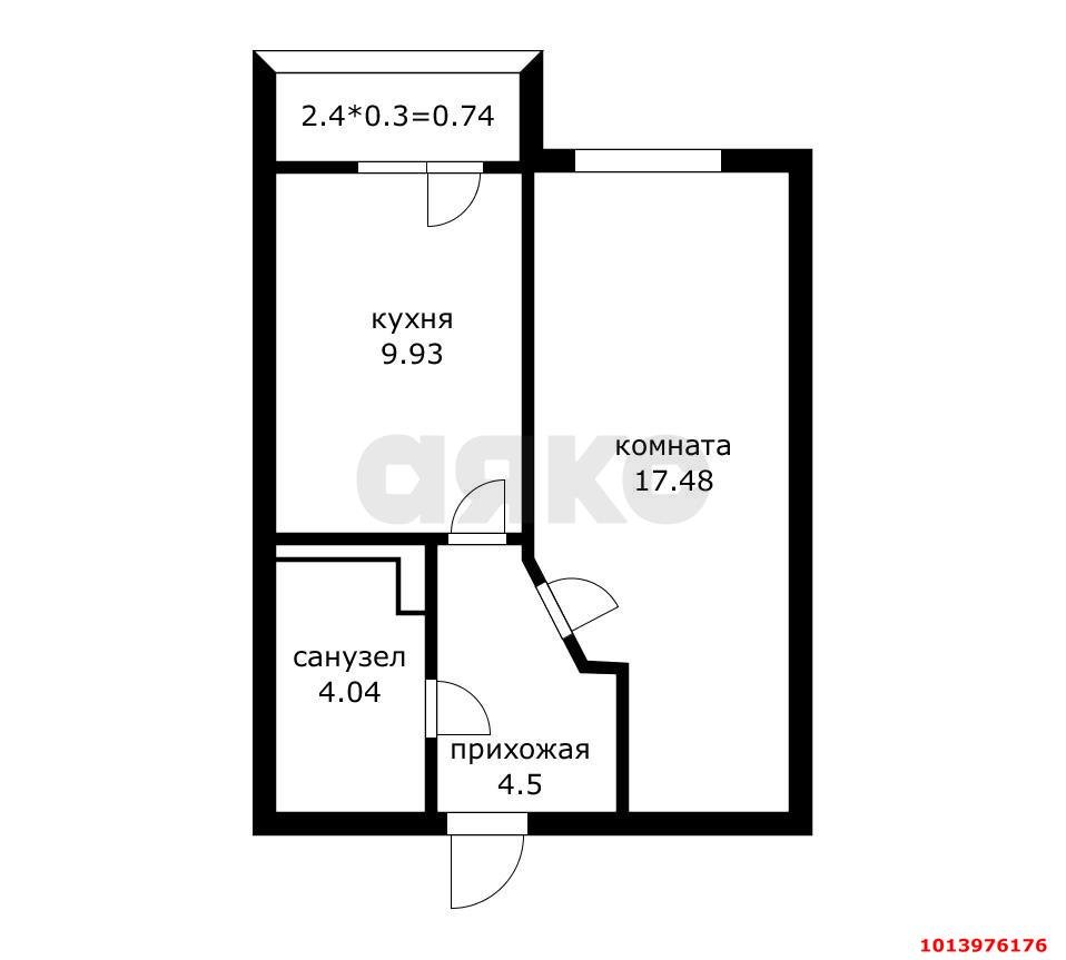 Фото №5: 1-комнатная квартира 38 м² - Краснодар, жилой комплекс Символ, ул. Командорская, 9/2