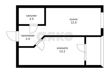 Фото №4: 1-комнатная квартира 35 м² - Российский, мкр. Прикубанский внутригородской округ, ул. имени В.М. Комарова, 30