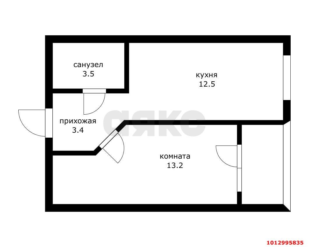 Фото №4: 1-комнатная квартира 35 м² - Российский, Прикубанский внутригородской округ, ул. имени В.М. Комарова, 30