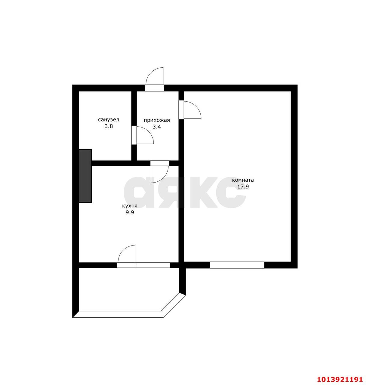 Фото №4: 1-комнатная квартира 30 м² - Краснодар, Музыкальный, ул. имени Сергея Есенина, 137