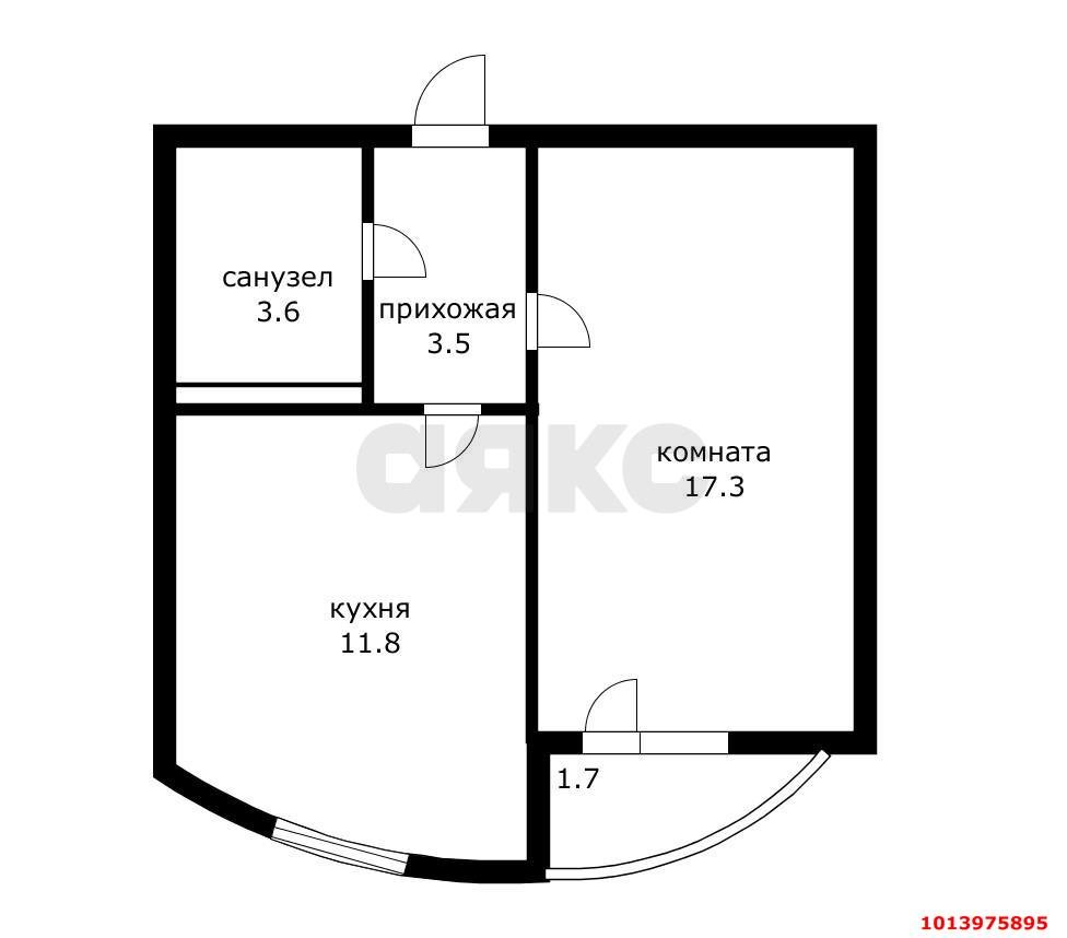 Фото №8: 1-комнатная квартира 36 м² - Краснодар, Славянский, ул. Заполярная, 35к6