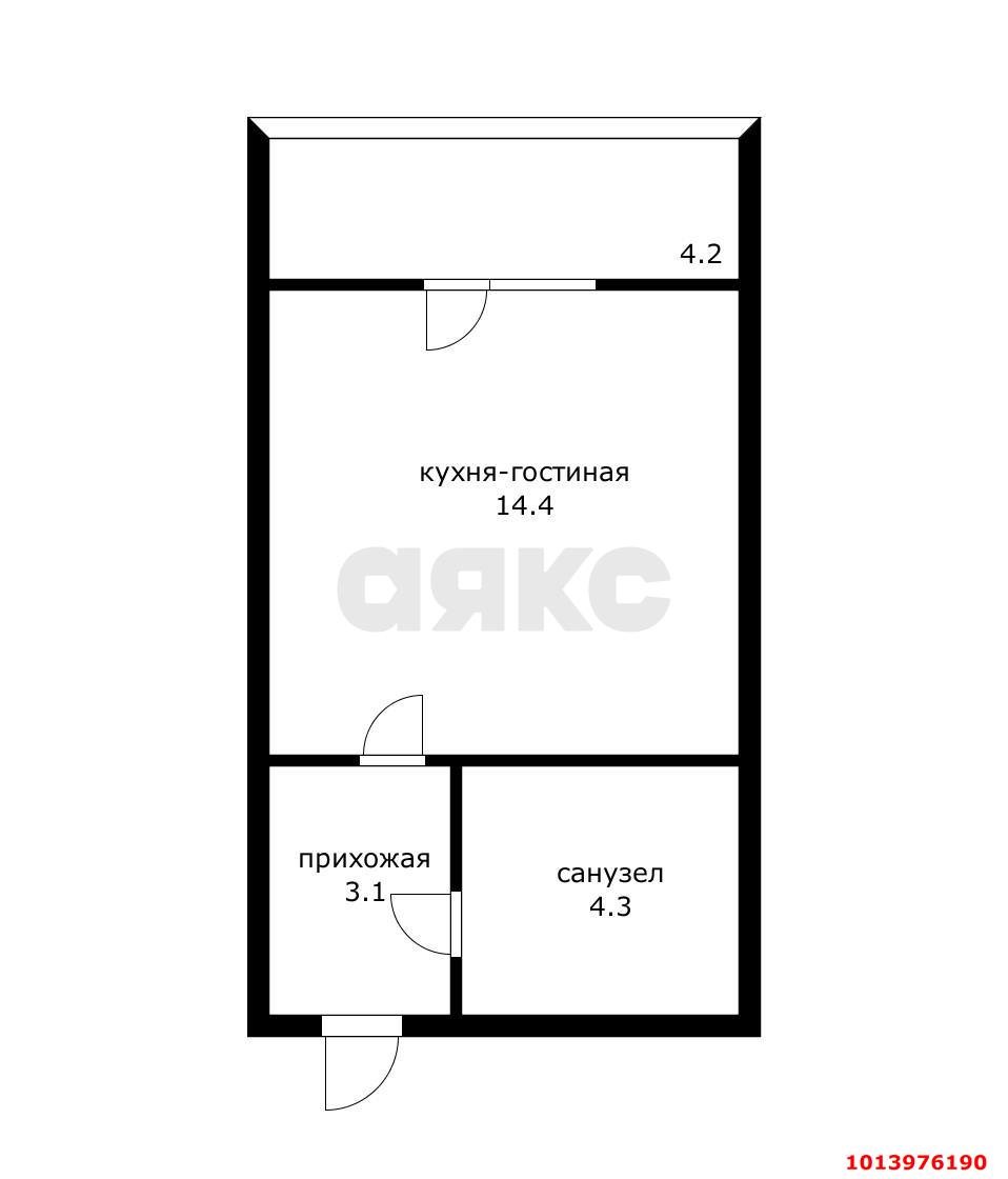 Фото №7: Студия 24 м² - Краснодар, Парк Победы, ул. Героя Пешкова, 14к5