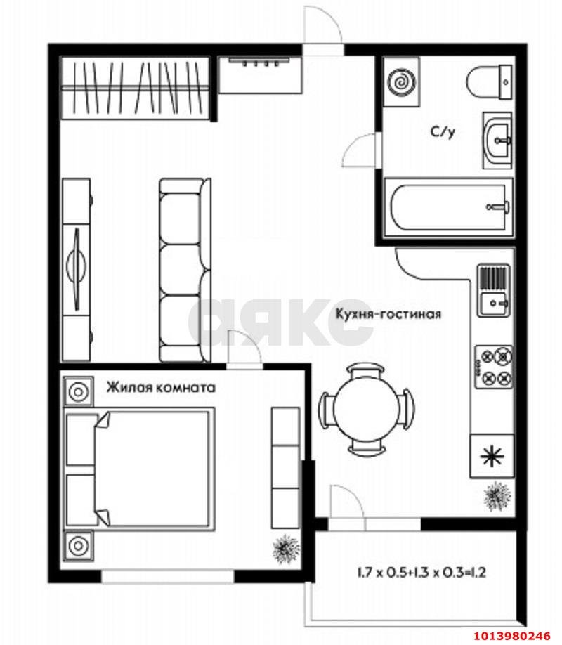 Фото №11: 1-комнатная квартира 36 м² - Краснодар, жилой комплекс Победный, ул. Евгении Жигуленко, 13к2