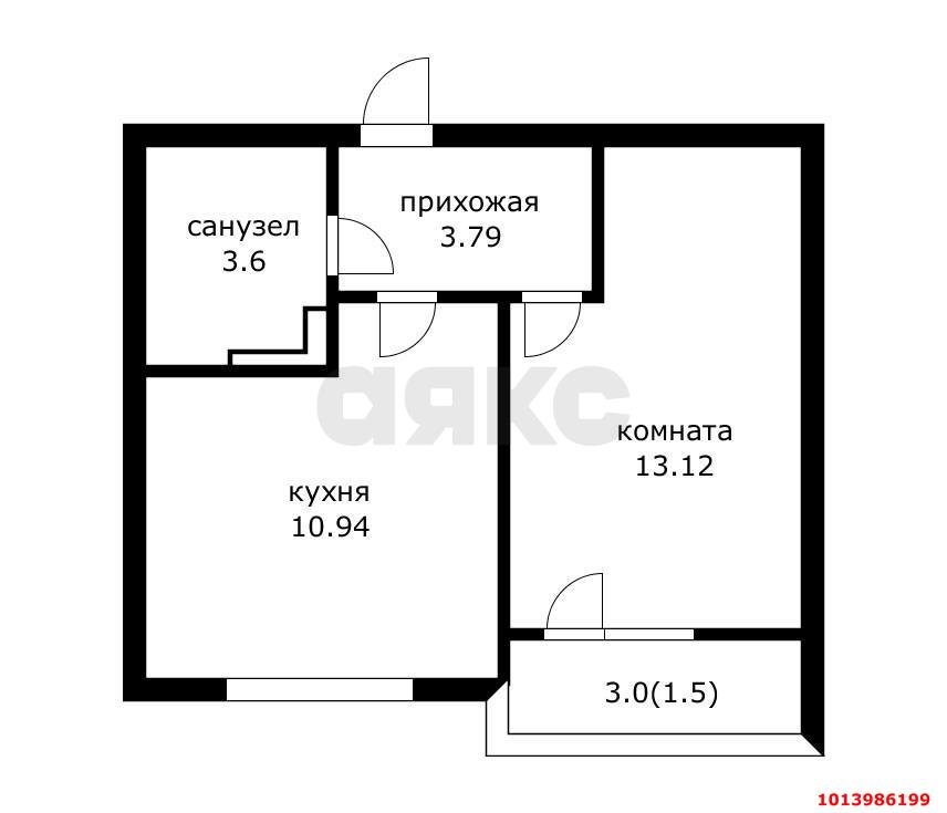 Фото №12: 1-комнатная квартира 33 м² - Краснодар, жилой комплекс Смородина, ул. имени Владимира Жириновского, 1к2