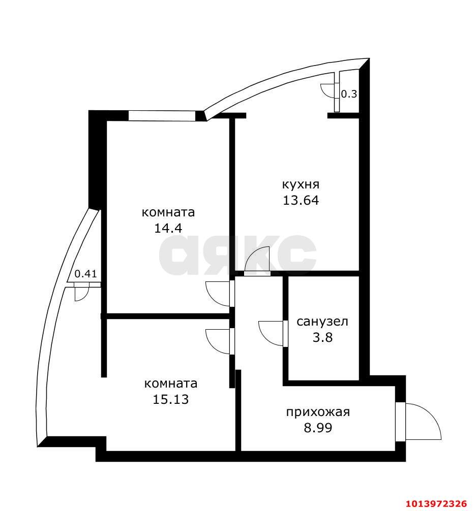 Фото №19: 2-комнатная квартира 60 м² - Небуг, ул. Газовиков, 3А/2