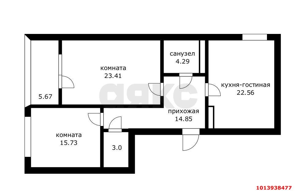 Фото №20: 2-комнатная квартира 85 м² - Краснодар, жилой комплекс Симфония, ул. Российская, 74