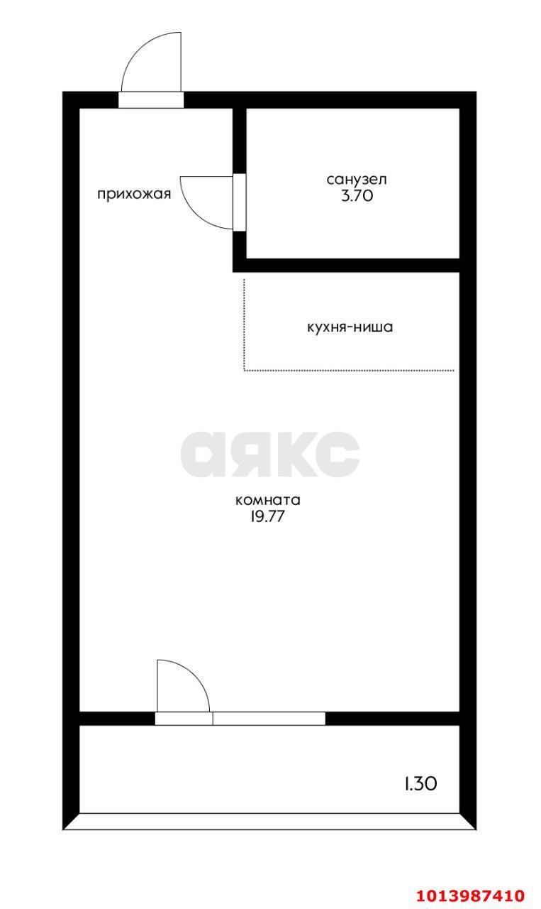 Фото №12: Студия 24 м² - Новая Адыгея, жилой комплекс Виноградъ, ул. Бжегокайская, 19к4