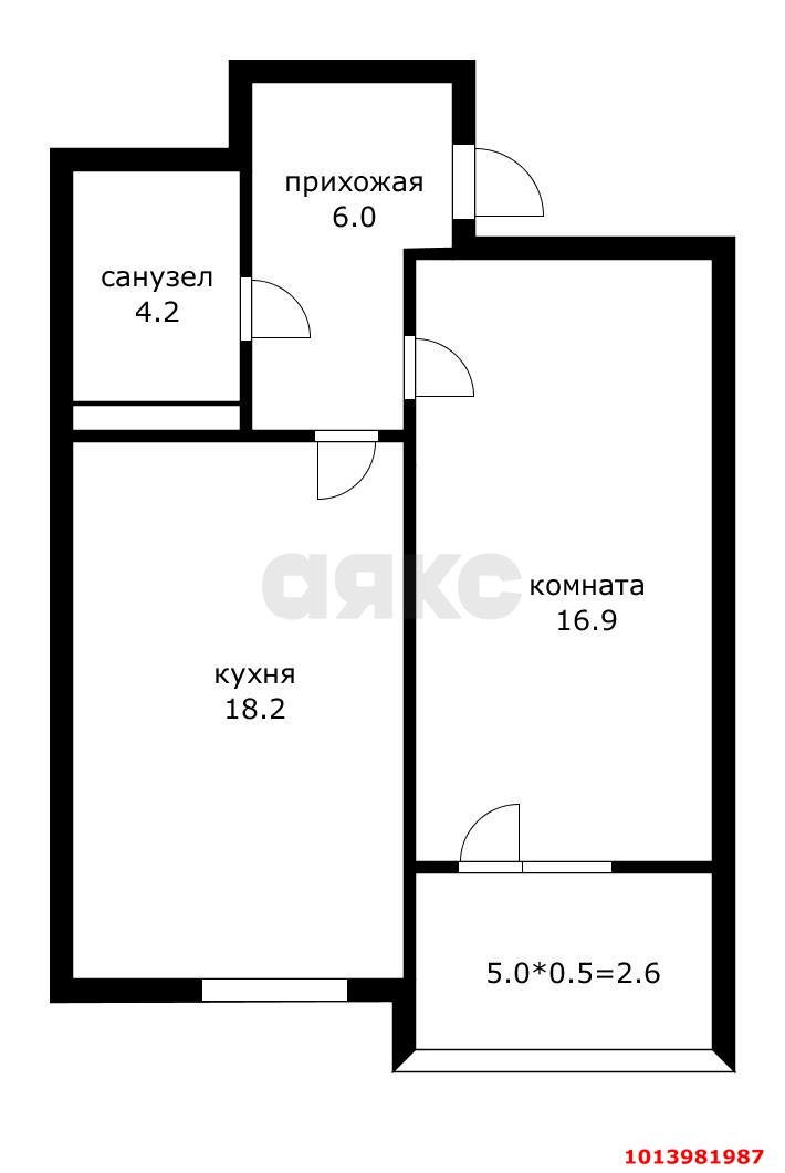 Фото №2: 1-комнатная квартира 47 м² - Южный, жилой комплекс История-2, ул. Екатерининская, 3к1