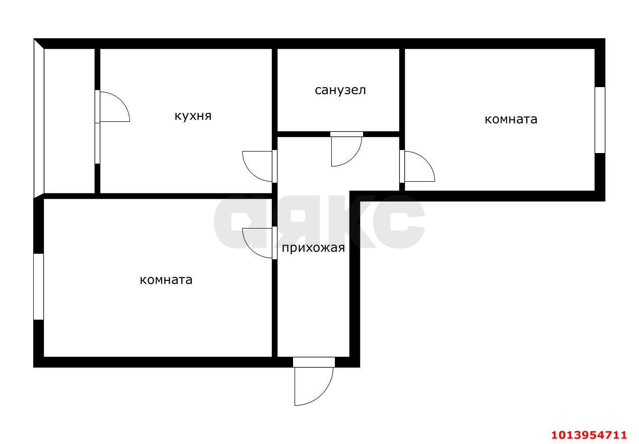 Фото №7: 2-комнатная квартира 57&nbsp;м², 1/16&nbsp;эт. - Краснодар, Прикубанский внутригородской округ, Панорама, мкр. ЖК Панорама, ул. Восточно-Кругликовская, 22