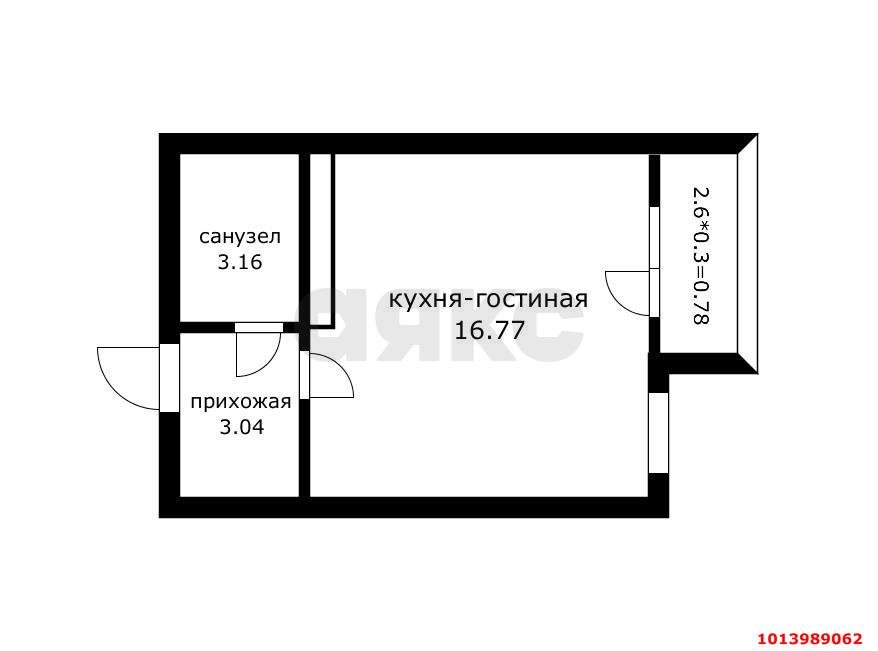 Фото №1: Студия 25 м² - Краснодар, Музыкальный, ул. Российская, 257/7