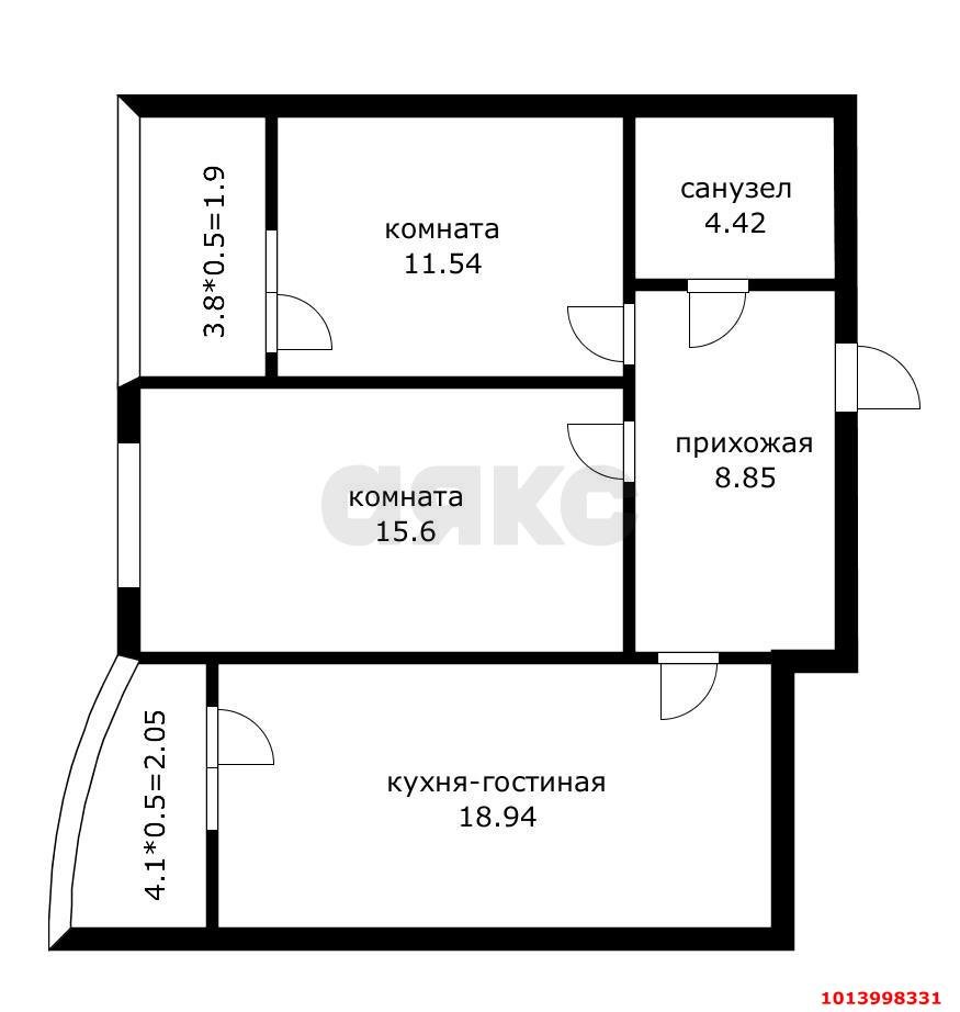 Фото №19: 2-комнатная квартира 58 м² - Краснодар, Любимово, 8