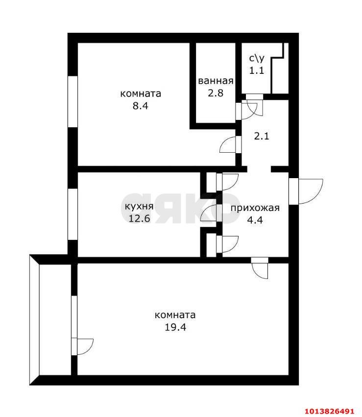 Фото №7: 2-комнатная квартира 51 м² - Краснодар, Гидростроителей, ул. Игнатова, 35