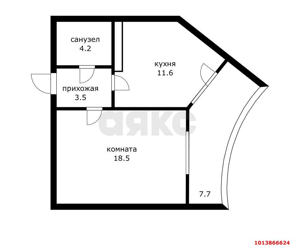 Фото №8: 1-комнатная квартира 45 м² - Краснодар, 4-й квартал, ул. Боспорская, 8