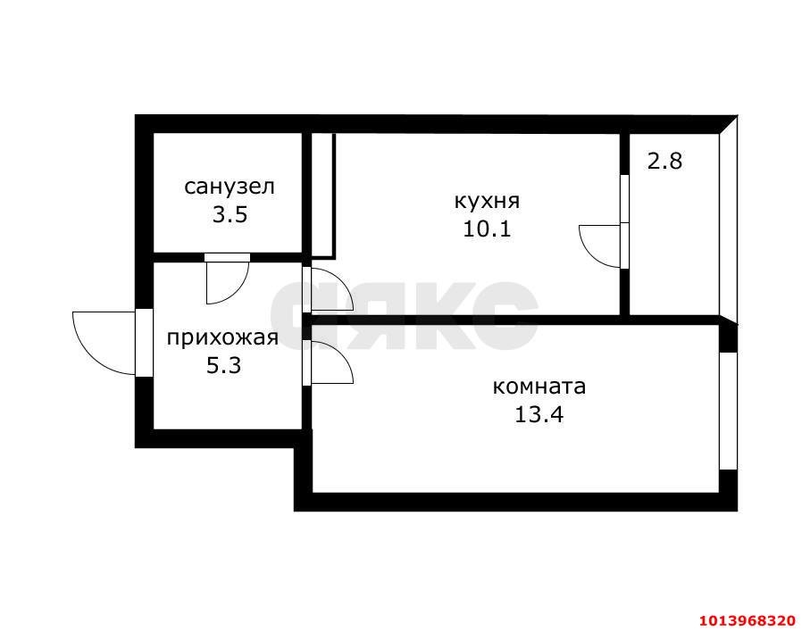 Фото №4: 1-комнатная квартира 36 м² - Краснодар, жилой комплекс Самолёт-5, ул. Ивана Беличенко, 97