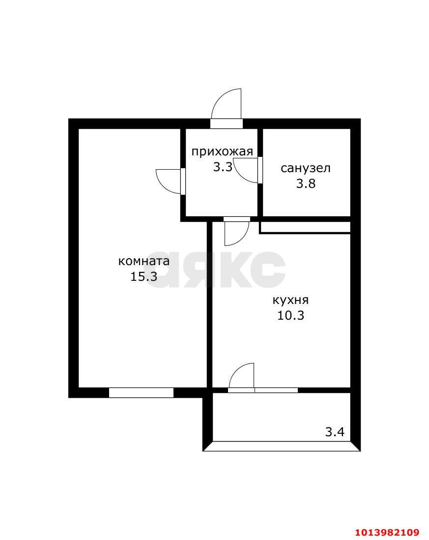 Фото №19: 1-комнатная квартира 34 м² - Краснодар, жилой комплекс Ракурс, ул. имени Героя Ростовского, 8к1