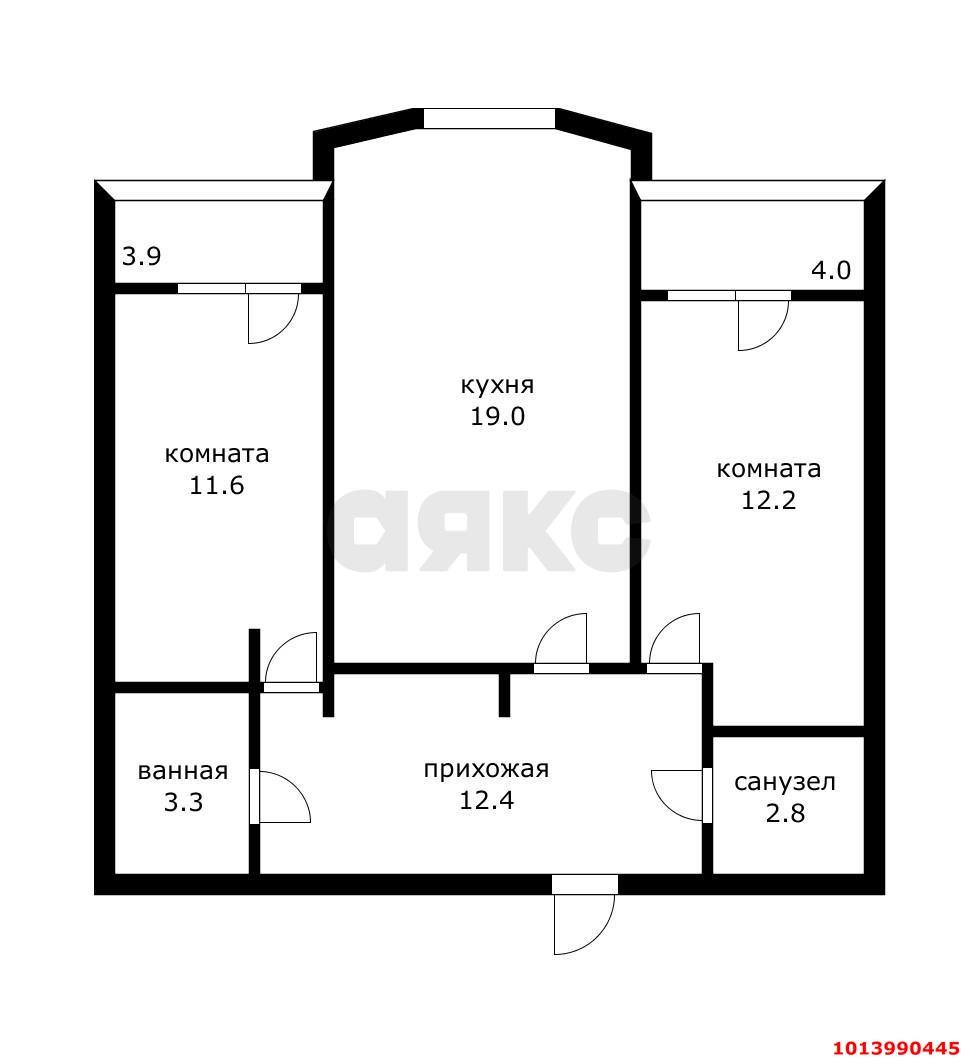 Фото №20: 2-комнатная квартира 61 м² - Краснодар, жилой комплекс Дружный, ул. Адмирала Серебрякова, 3