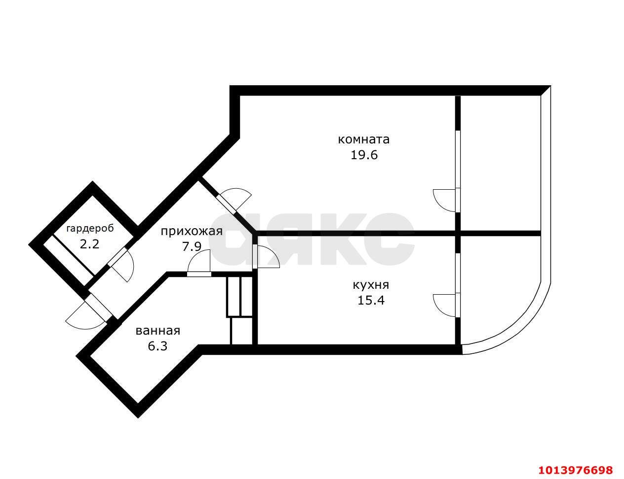 Фото №11: 1-комнатная квартира 60 м² - Краснодар, Юбилейный, б-р Клары Лучко, 14к2