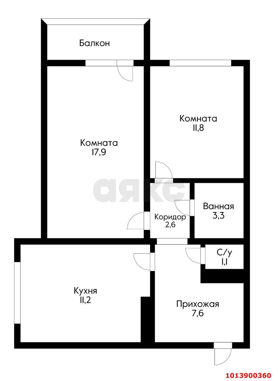 Фото №10: 2-комнатная квартира 56 м² - Краснодар, Восточно-Кругликовский, ул. Героя А.А. Аверкиева, 14