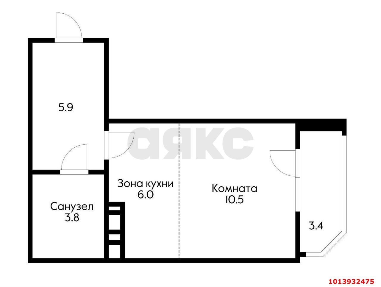 Фото №6: Студия 26 м² - Краснодар, Восточно-Кругликовский, 