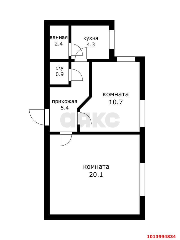 Фото №4: 2-комнатная квартира 44 м² - Краснодар, Центральный, ул. Митрофана Седина, 13