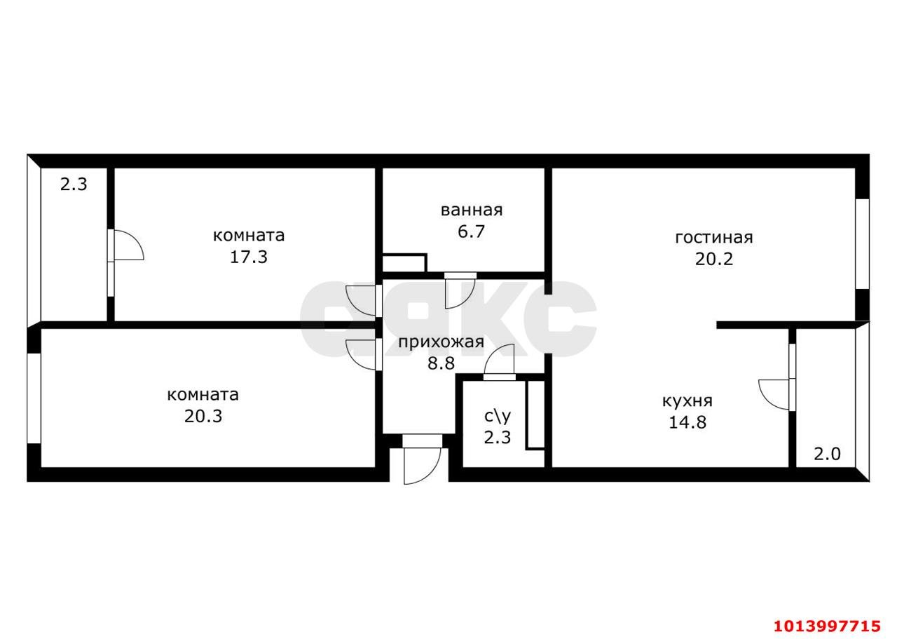 Фото №17: 3-комнатная квартира 94 м² - Краснодар, жилой комплекс Сказка Град, ул. имени В.Н. Мачуги, 166Ак1