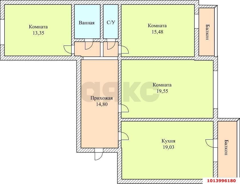 Фото №4: 3-комнатная квартира 100 м² - Краснодар, Юбилейный, ул. Бульварное Кольцо, 17